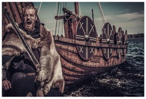 Obraz - Vikingský bojovník (90x60 cm)