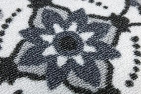 Protišmykový behúň Patchwork - sivý
