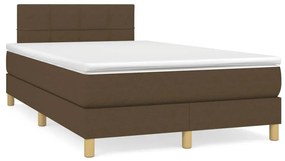 Boxspring posteľ s matracom tmavohnedá 120x190 cm látka 3269775