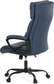 Kancelárske kreslo PEDRO — ekokoža, modrá