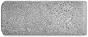 Bavlnený vianočný uterák sivý s jemnou striebornou výšivkou Šírka: 50 cm | Dĺžka: 90 cm