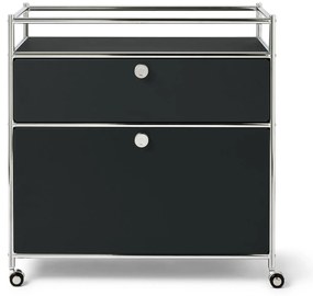 Kovová komoda »CN3« s 1 zásuvkou, 1 výklopným priečinkom a lemovaním