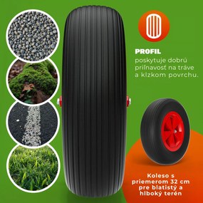 Fúrik LARRY pozinkovaný, max. kapacita 80l/100kg, strieborná/čierna Gardebruk