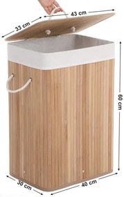 Bambusový kôš na bielizeň 72 l LCB10Y