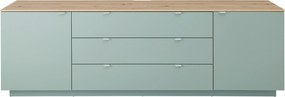 XXXLutz ŠIROKÁ KOMODA, mätovozelená, dub artisan, 240/77/44 cm Hom`in - Komody - 002737045901