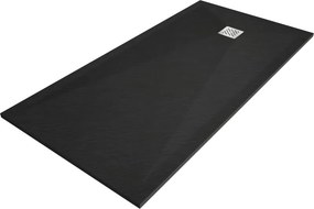 Mexen Stone+ obdĺžniková kompozitná sprchová vanička 200 x 80 cm, čierna - 44708020