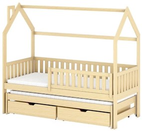 Posteľ Domček Monkey 90x200 borovica