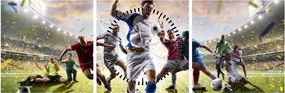Obraz - Futbal (s hodinami) (90x30 cm)