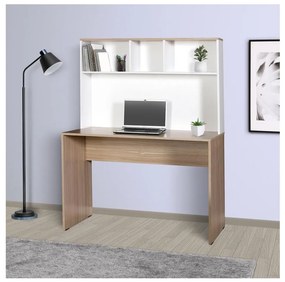 Adore Furniture Pracovný stôl 149x110 cm biela/hnedá 479ADR1707