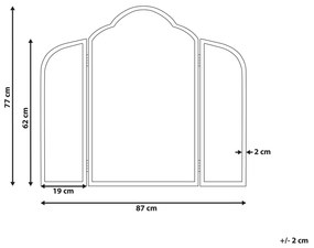 Trojité kovové zrkadlo 87 x 77 cm zlaté SAVILLY Beliani