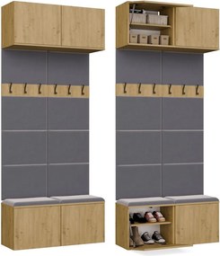 Předsíňová stěna HAGA 2W 100 cm dub Artisan
