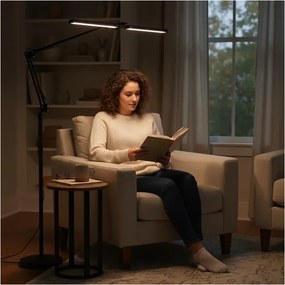 BRILAGI - LED stmievateľná flexibilná stojacia lampa VARIO LED/14W/5V 157 cm čierna