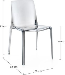 Sivá plastová záhradná stolička Adele – Bizzotto