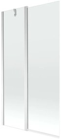 Mexen Flip vaňová zástena jednokrídlová 100 x 150 cm, Priehľadné, Chrómová - 894-100-101-01-00