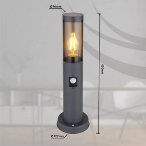 Globo 3158SAS - Vonkajšia lampa so senzorom BOSTON 1xE27/15W/230V 45 cm IP44