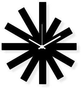 Dizajnové nástenné hodiny: Black Star - Čierne plexi  30 x 40 cm | atelierDSGN