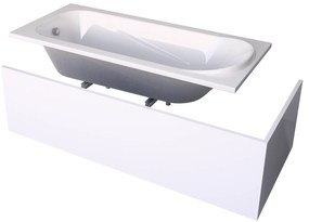 Gamma Edge, akrylátová vaňa 180x80x40 cm, biela lesklá, GMA-WAN-ED-18080