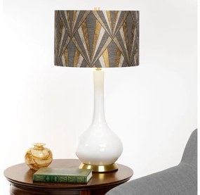 Elstead MILO-AB-TL-VOGPB - Stolná lampa MILO 1xE27/60W/230V šedá/zlatá