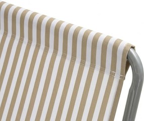 Skladacie plážové ležadlo SAND STRIPES, hnedé