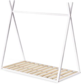 Biela domčeková detská posteľ z bukového dreva 70x140 cm Maralis - Kave Home