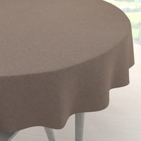 Biante Dekoračný okrúhly obrus BKR-502 Svetlo hnedý režný Ø 90 cm
