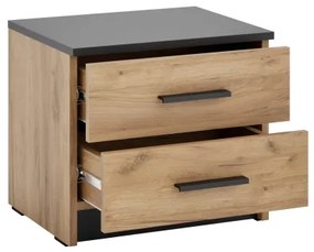 Nočný stolík TOD dub craft/čierna