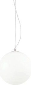 Ideal Lux - Závesné svietidlo na lane MAPA 1xE27/42W/230V, priemer 30 cm, biele