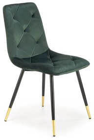 Jedálenská stolička ROSARIO –⁠ kov/látka, zelená