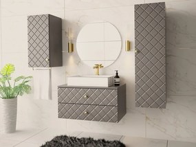 Kúpeľnová zostava Rilonis I, Sifón: bez sifónu, Umývadlo: nie, Farba: sivá