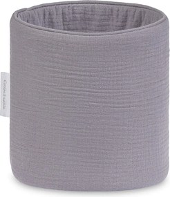 Mušelínový úložný košík sivá