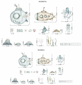 Sada nálepiek Ponorky