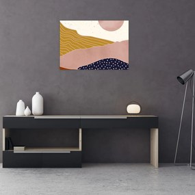 Sklenený obraz - Východ slnka (70x50 cm)