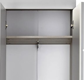 Skriňa Funny, dub strieborný/biela