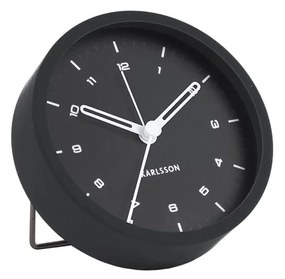 Budík Tinge Steel čierna ø 9 cm x 3 cm