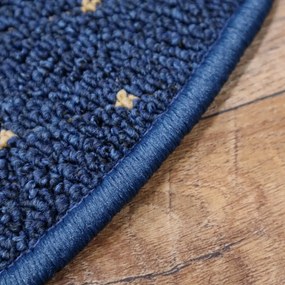 Condor Carpets, Kusový koberec Udinese modrý kruh, 100x100 (priemer) kruh, šedá, chodba / predsieň