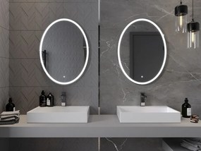 Mexen Elz osvetlené kúpeľňové zrkadlo 60 x 80 cm, LED 6000K, proti hmle - 9802-060-080-611-00