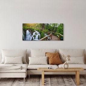 Obraz - Plitvické jazerá (120x50 cm)