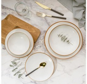 Jedálna súprava 24 ks béžová/porcelán