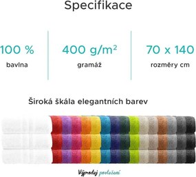 Osuška CLASSIC COLOR 70 x 140 cm zelená, 100% bavlna
