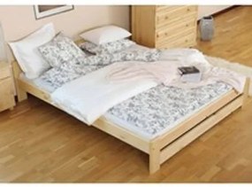 Vyvýšená masívna posteľ Euro 160x200 cm vrátane roštu Borovica