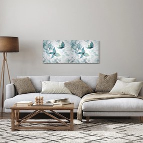 Obraz - Modré motýliky (120x50 cm)