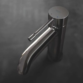 GROHE Essence páková umývadlová batéria s odtokovou súpravou s tiahlom, výška výtoku 102 mm, tmavý grafit, 23589A01