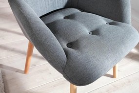 Set kresla a podnožky Sweden sivá