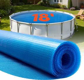 Vevor Solárna Krytka Na Bazén Okrúhla 5486 MM 16 Míľ Silná Modrá
