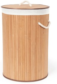 Okrúhly bambusový kôš na bielizeň Compactor Round