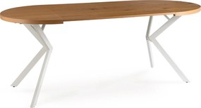 PROXIMA.store - Okrúhly rozkladací stôl DORIAN FARBA: čierna, FARBA NÔH: dub