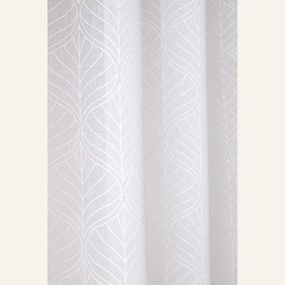 Záclona La Rossa bielej farby na riasiacou páskou 140 x 230 cm