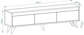 Televízny stolík Century Sapphire Oak