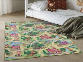 Detský koberec Rozprávková dedina, 80x120 cm%