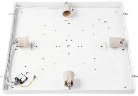 Stropné svietidlo OAK SQUARE 4xE27/15W/230V 48x48 cm dub/čierna